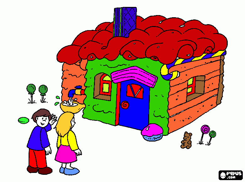 joao e maria na floresta  para colorir e imprimir