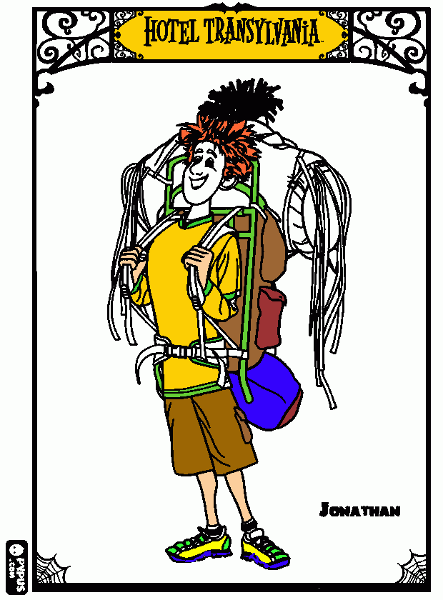 jonathan-hotel transilvania para colorir e imprimir