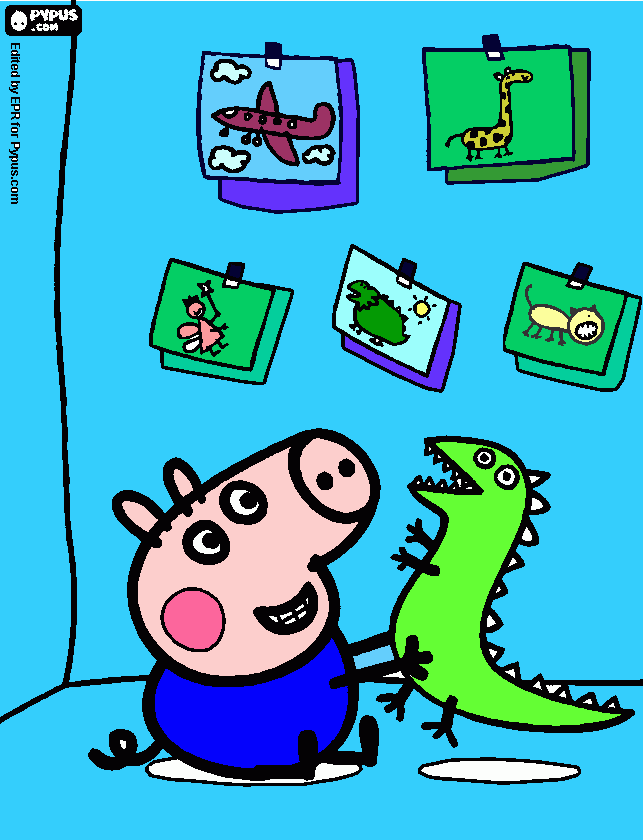Jorge+dinossauro para colorir e imprimir