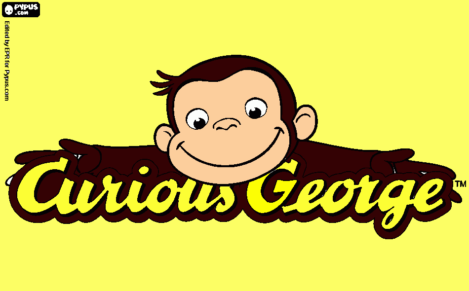 JORJE  E   O    CORIOSO para colorir e imprimir