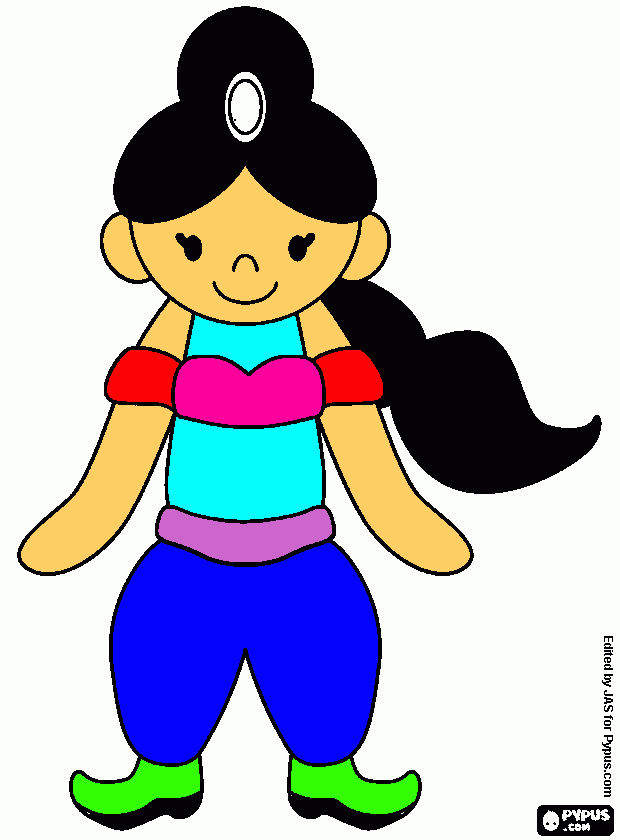 jovem do aladim para colorir e imprimir