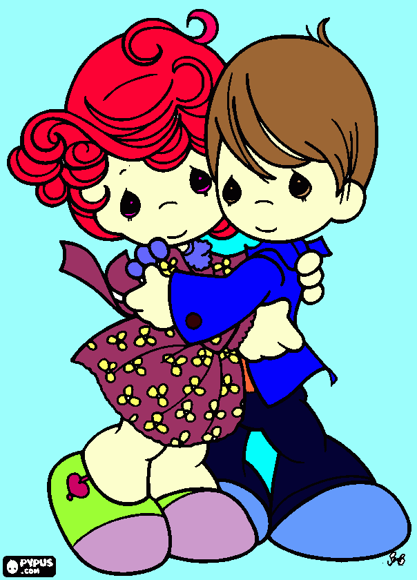 joão e sua namorada! para colorir e imprimir