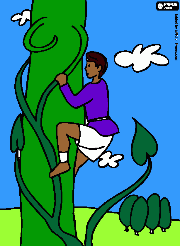 João eo pe de feijao para colorir e imprimir