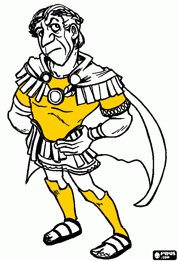 julio  cesar  ditado  romano para colorir e imprimir