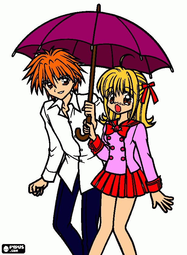 Kaio e Lucia para colorir e imprimir