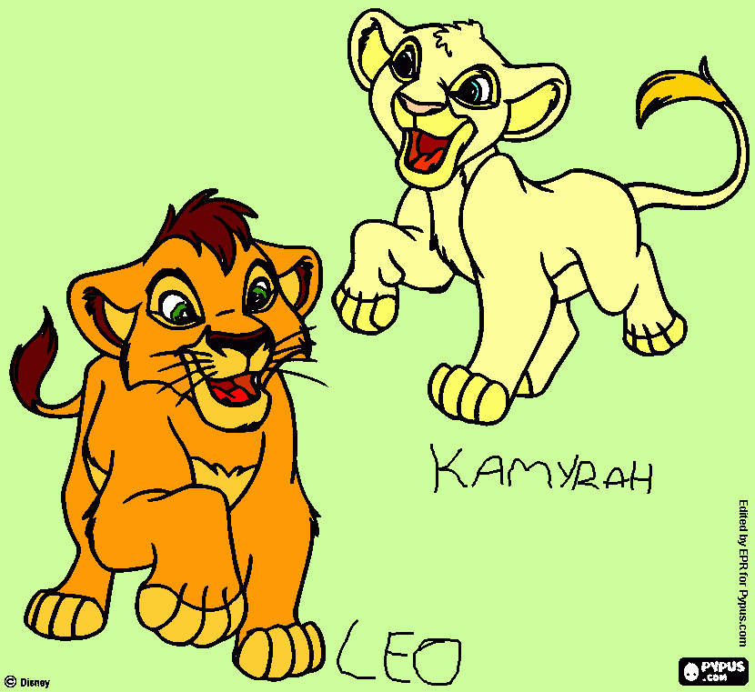 Kamirah e Leo para colorir e imprimir