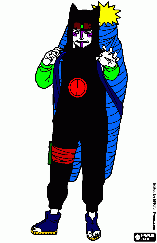 kankuro e xiacro para colorir e imprimir