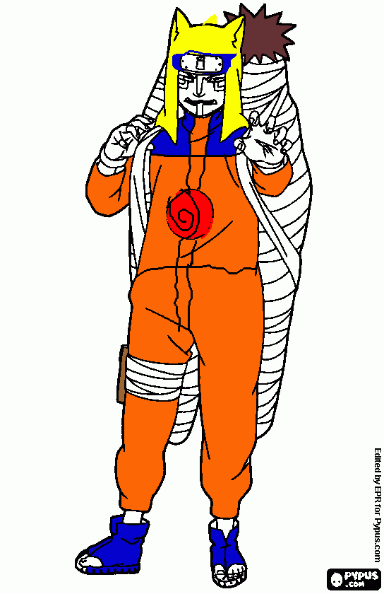 kankurou virou um Uzumaki para colorir e imprimir