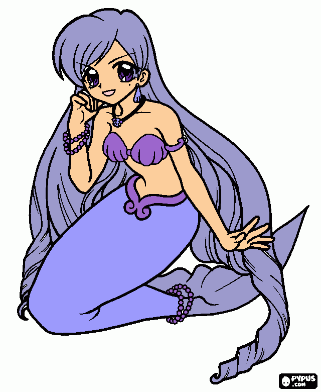 karen em forma de sereia para colorir e imprimir