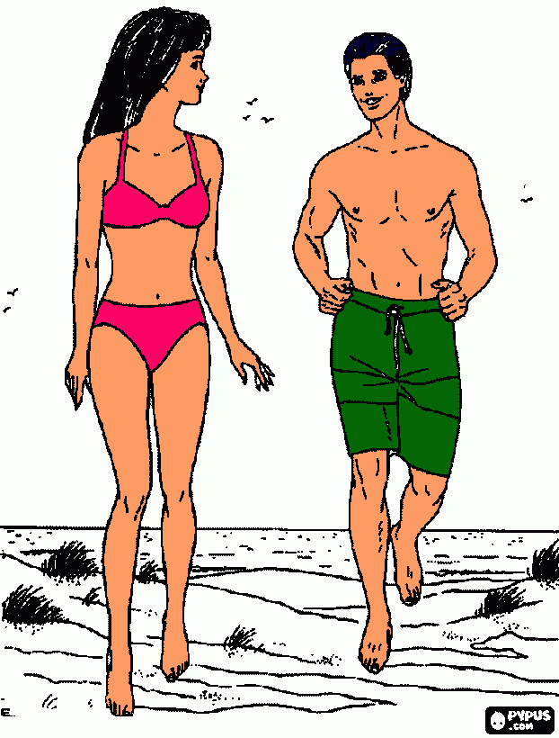 kelly e felipe para colorir e imprimir