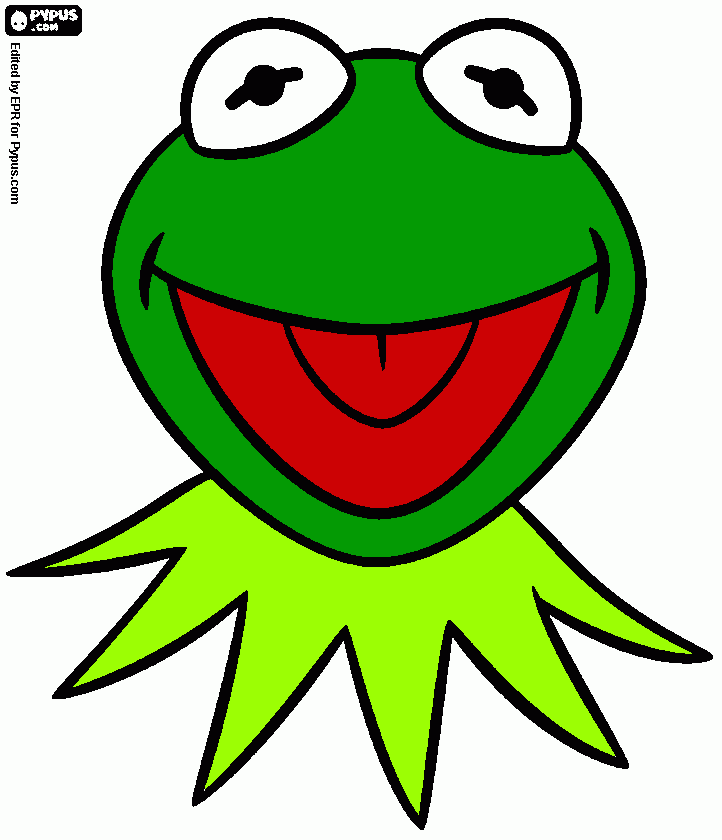 kermit o sapo  para colorir e imprimir