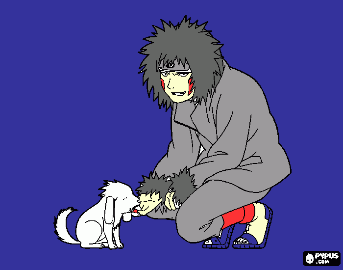 kiba e o cachorro dele para colorir e imprimir