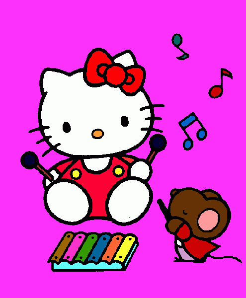 kitty para a Mafalda para colorir e imprimir