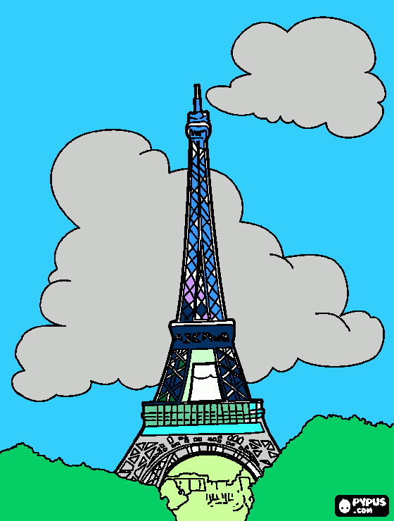 La tour Eiffel para colorir e imprimir