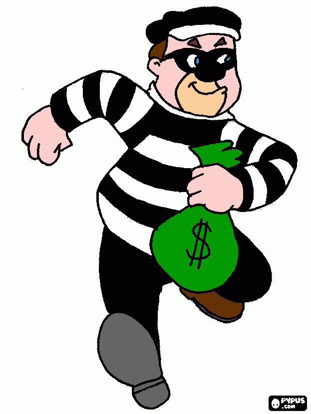 ladrao para colorir e imprimir