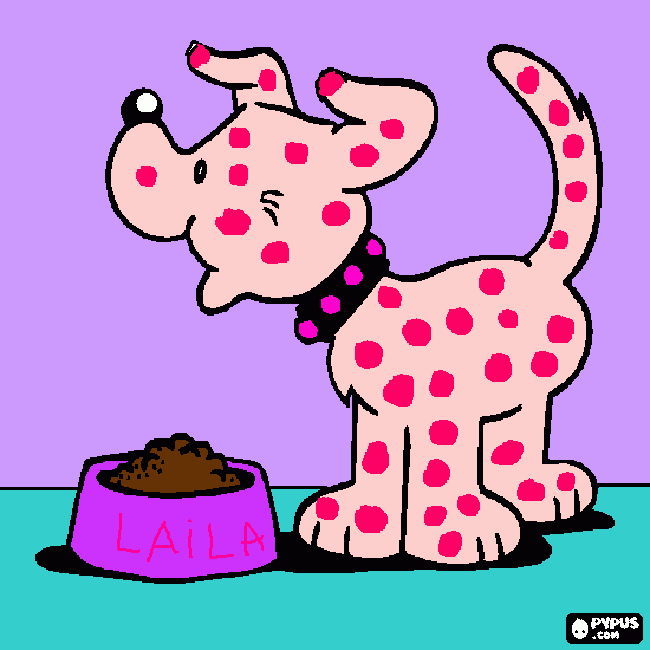laila a cachorrinha para colorir e imprimir