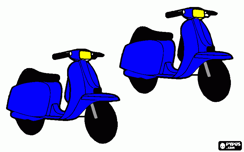 lambreta para colorir e imprimir