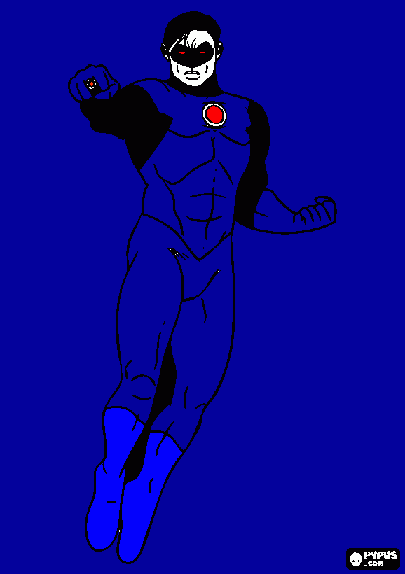 lanterna azul para colorir e imprimir