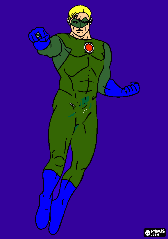 lanterna verde do futuro para colorir e imprimir