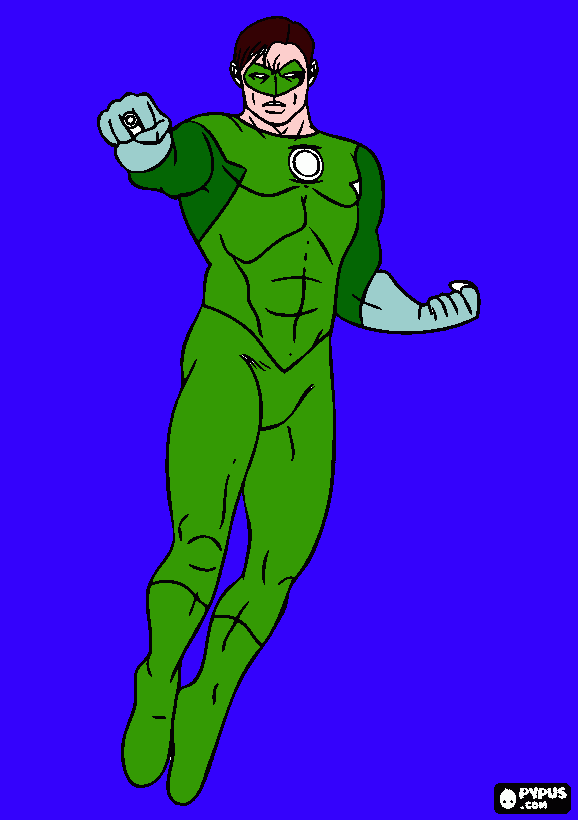 lanterne verde para colorir e imprimir