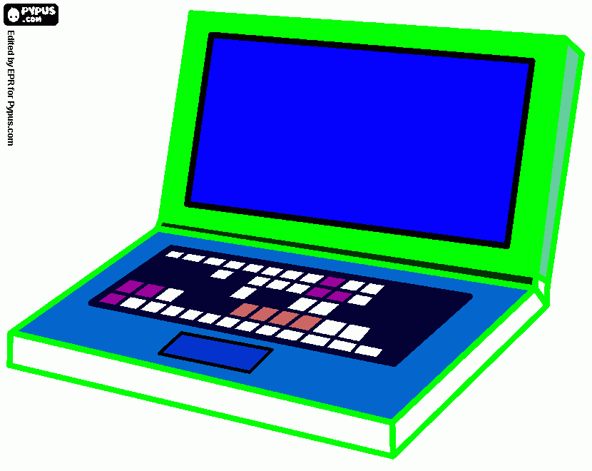 laptop para colorir e imprimir