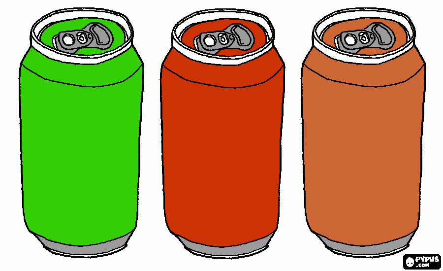 lata de refrigerante para colorir e imprimir