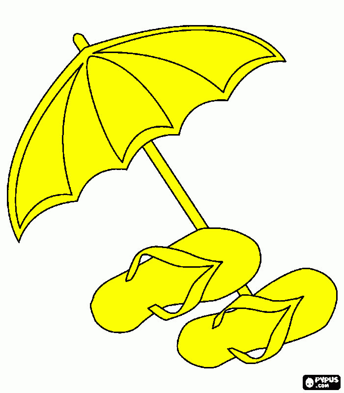 Le chinelinho para colorir e imprimir