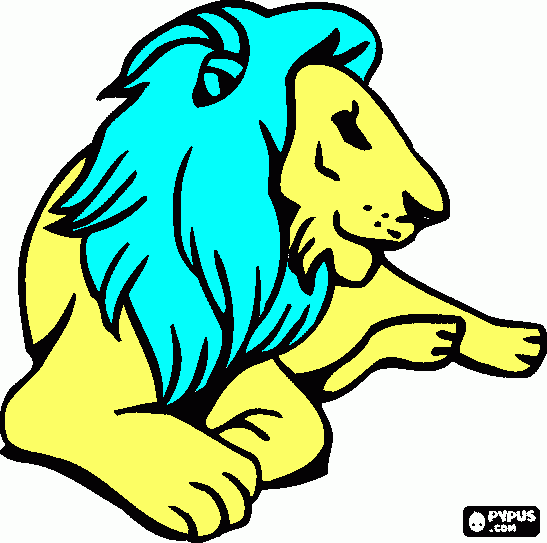 leao quardiao para colorir e imprimir