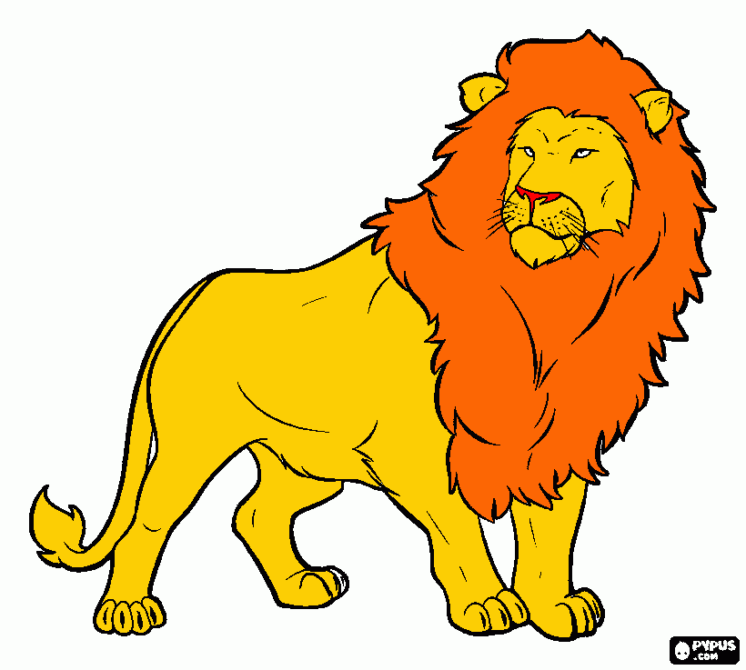 leaozinho lindo para colorir e imprimir