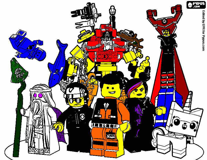 Lego heros para colorir e imprimir
