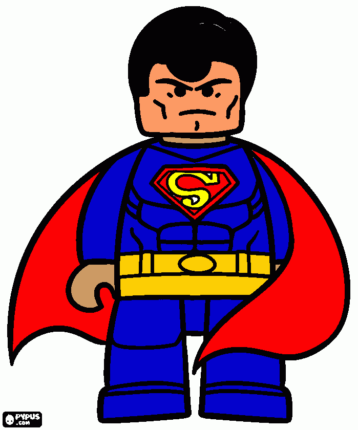 lego super homem para colorir e imprimir