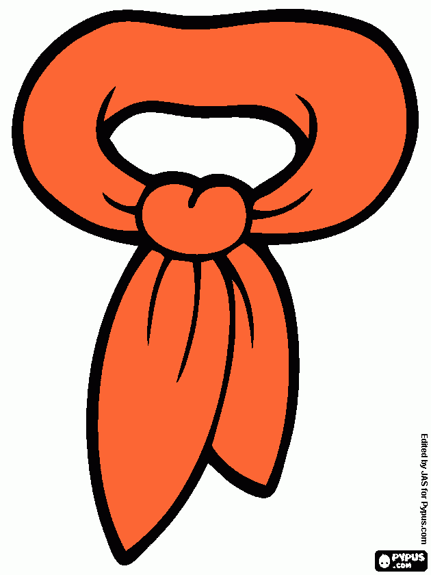 lenco laranja para colorir e imprimir