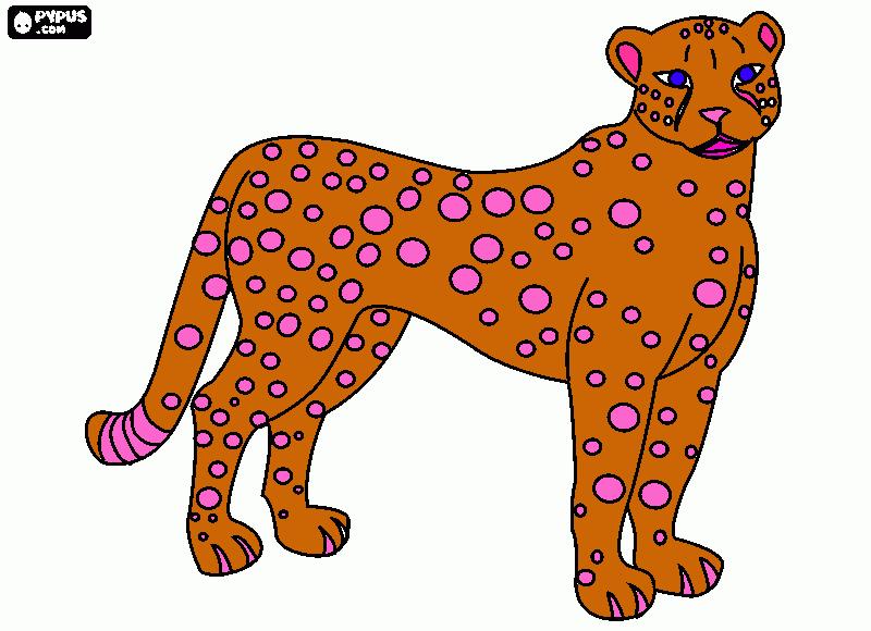 leoparda lily para colorir e imprimir