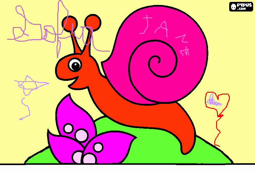 lesma para colorir e imprimir