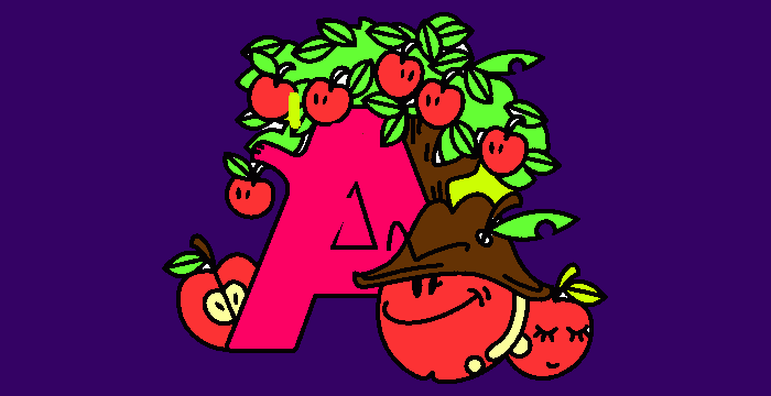 letra decorada A para colorir e imprimir