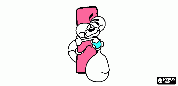 letra i com um animal para colorir e imprimir