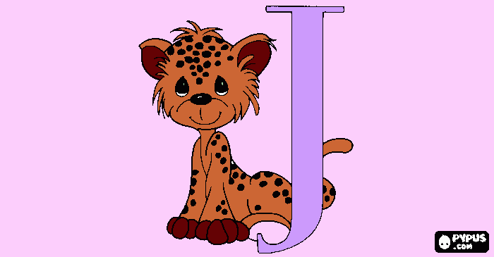 Letra J de Julia para colorir e imprimir