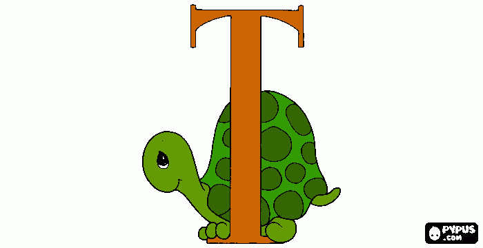 Letra T para colorir e imprimir