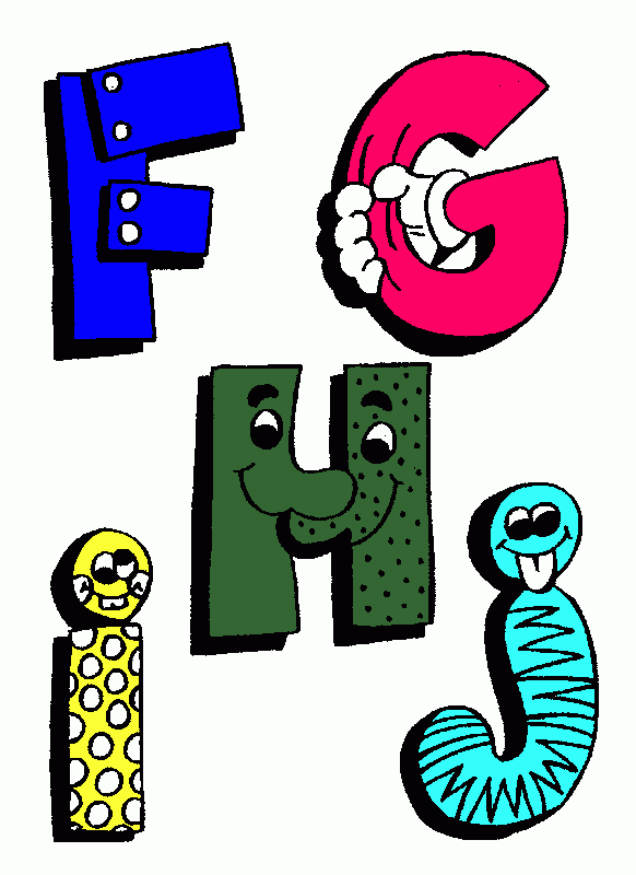 letras engraçadas para colorir e imprimir