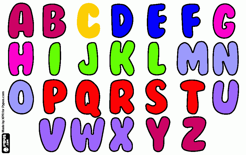 letras pintadas para colorir e imprimir
