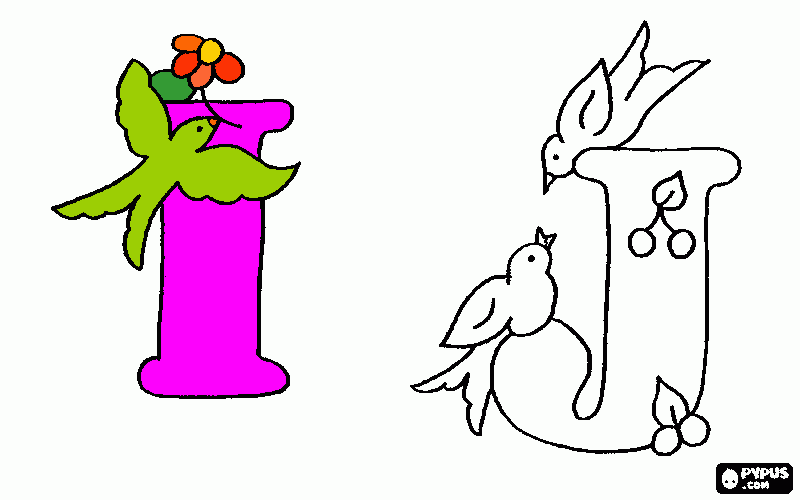 letrinha I para colorir e imprimir