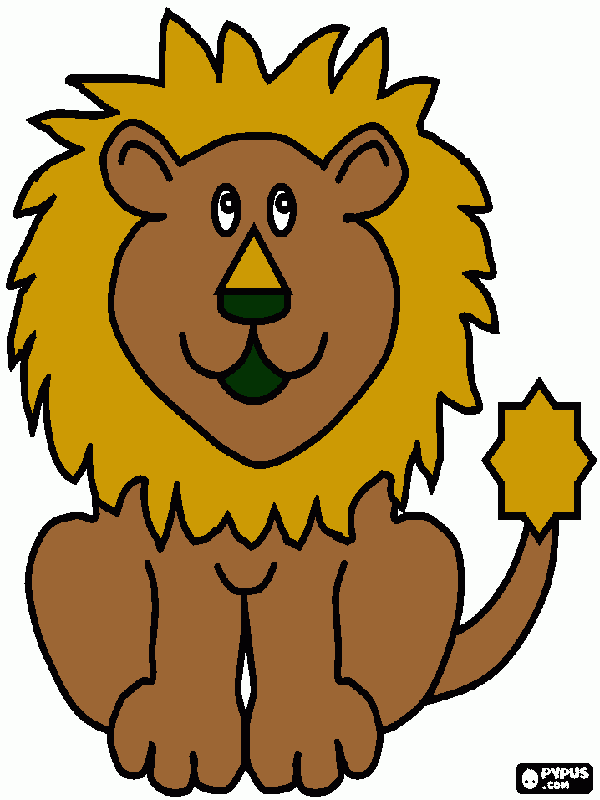 leão novinho para colorir e imprimir