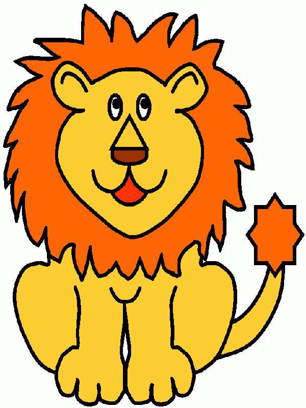 leão pintado para colorir e imprimir