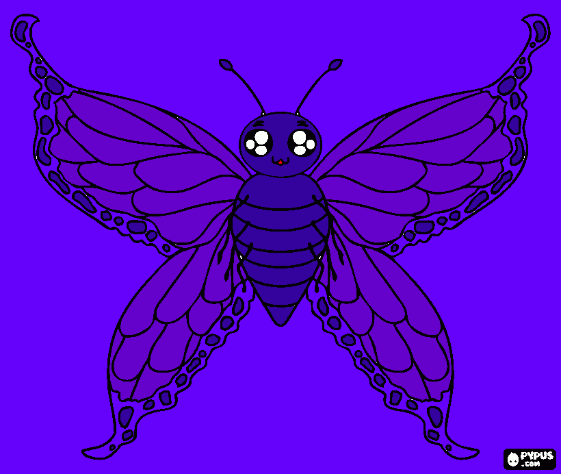 linda borboletá para colorir e imprimir