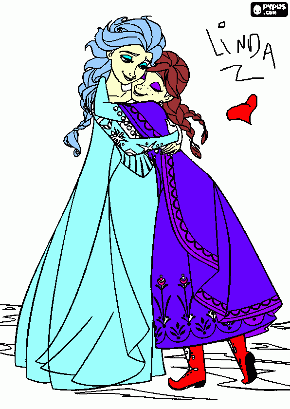 linda frozen para colorir e imprimir