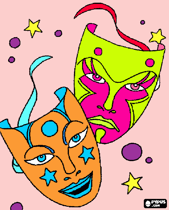 lindas mascaras para você para colorir e imprimir