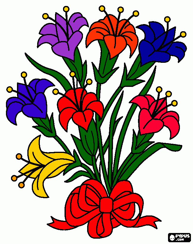 lindos lirios para colorir e imprimir