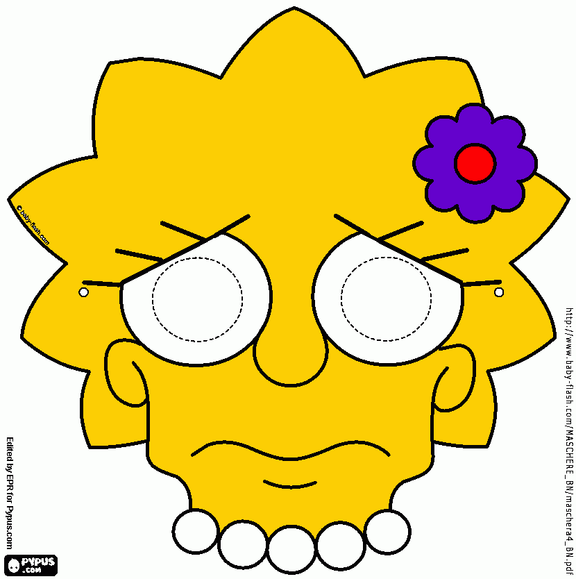 lisa simpsom para colorir e imprimir