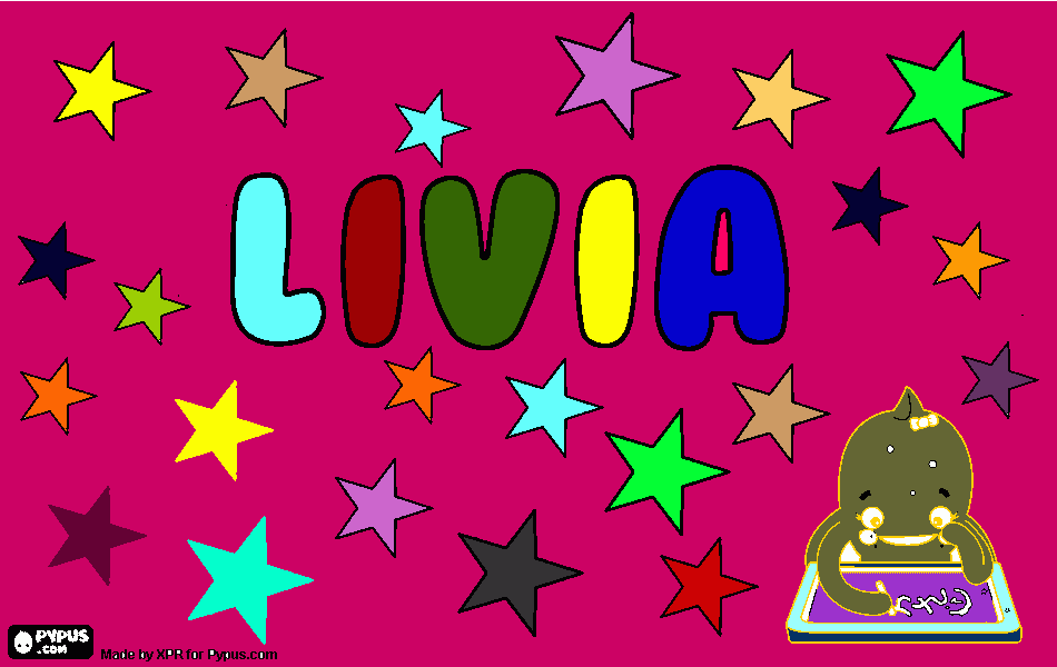 livia pintado para colorir e imprimir