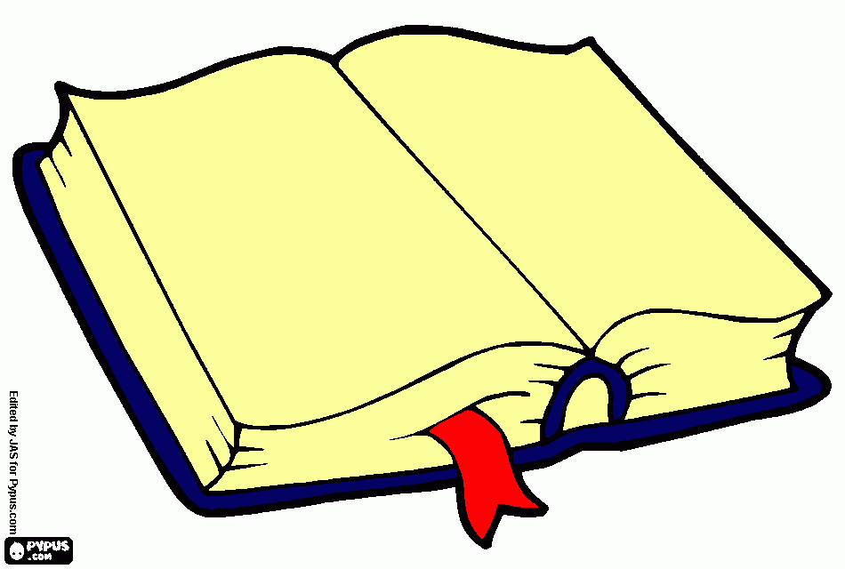 Livro aberto com páginas em branco para colorir e imprimir
